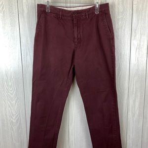 J. Crew | Broken in Urban Slim Chino Maroon Pants